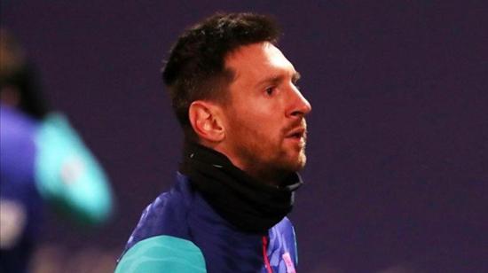 Lionel Messi, en una sesión de entrenamiento con el equipo 'blaugrana', en diciembre de 2020.