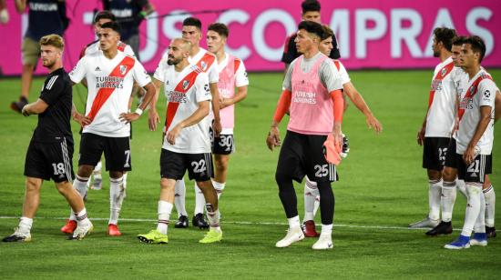 Los jugadores de River Plate después del empate ante Boca Junior, el sábado 2 de enero de 2020.