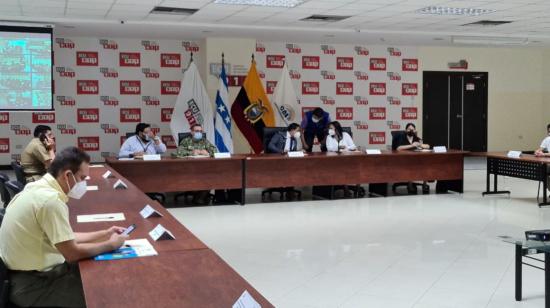 La Mesa Técnica del Consejo Nacional Electoral del Guayas se reunió el 8 de enero de 2021.