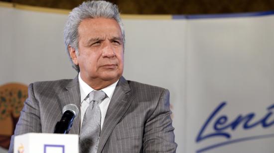 El Presidente Lenín Moreno durante su conversatorio en el programa "De Frente con el Presidente", el 6 de enero de 2021.