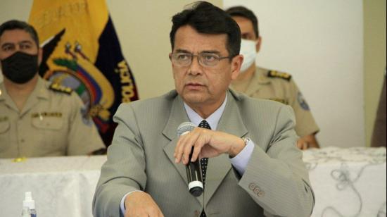 El ministro de Gobierno, Patricio Pazmiño, el 13 de enero de 2020. 