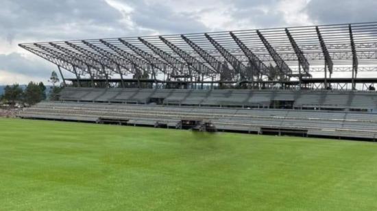 Imagen de una de las tribunas del nuevo estadio de Independiente del Valle, en Sangolquí.