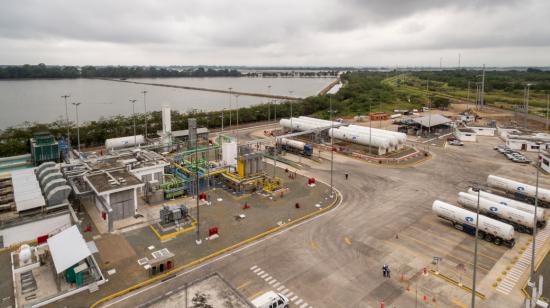 Una vista panorámica de la Planta de Bajo Alto, de Petroecuador, el 18 de enero de 2021.