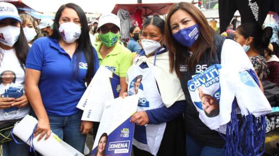 Recorrido de Ximena Peña, candidata de Alianza PAIS, en Otavalo. 20 de enero de 2021.