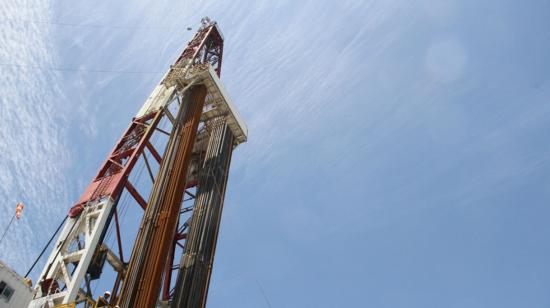 Un taladro durante las operaciones diarias en el Campo Sacha, en la provincia de Orellana, el 22 de enero de 2021.