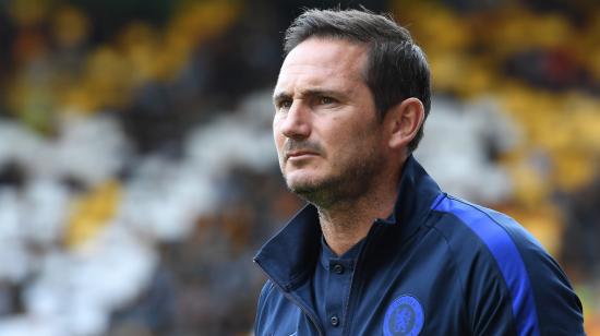 Frank Lampard, dirigiendo un partido ante el Wolverhampton, por la Premier League, el 25 de enero de 2021.