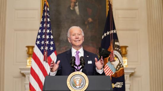 El presidente de Estados Unidos, Joe Biden, en la Casa Blanca. 26 de enero de 2021.