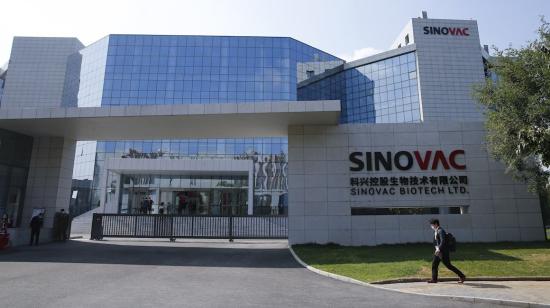 Sede de la farmacéutica china Sinovac Biotech en Pekín. 3 de febrero de 2021.