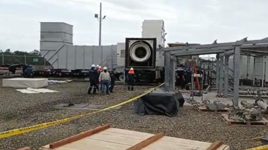 Una turbina fue movilizada desde El Oro hasta Sucumbíos, la primera semana de febrero de 2021,