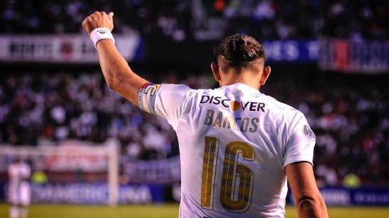 El argentino Hernán Barcos, durante un partido de Liga de Quito, en mayo de 2018.