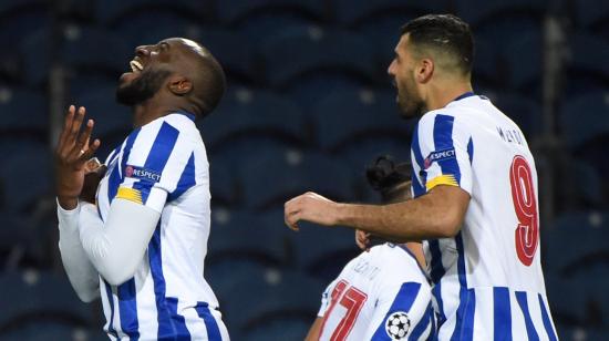 Moussa Marega celebra su gol conseguido ante la Juventus en la Champions League, este miércoles 17 de febrero de 2021.