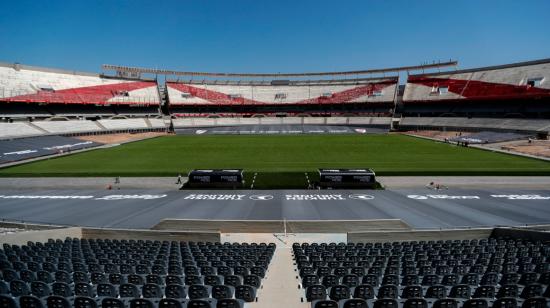 Vista panorámica del estadio Estadio Monumental de Buenos Aires, el 18 de febrero de 2021.