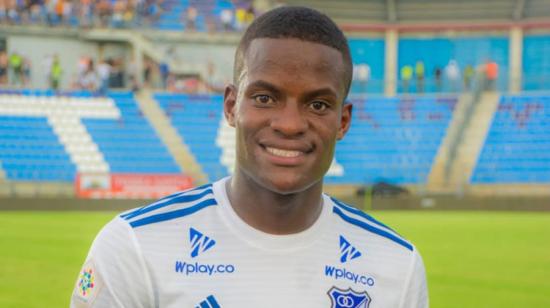 El jugador, Andrés Felipe Román, durante un partido de Millonarios en la primera categoría del fútbol colombiano.