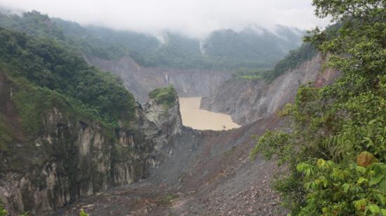 Vista panorámica del represamiento del río Coca, entre las provincias de Napo y Sucumbíos, el 24 de febrero de 2021.