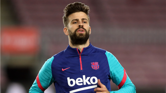 Gerard Piqué, jugador del FC Barcelona, previo al partido ante el Sevilla por Copa del Rey, el miércoles 3 de marzo de 2021.