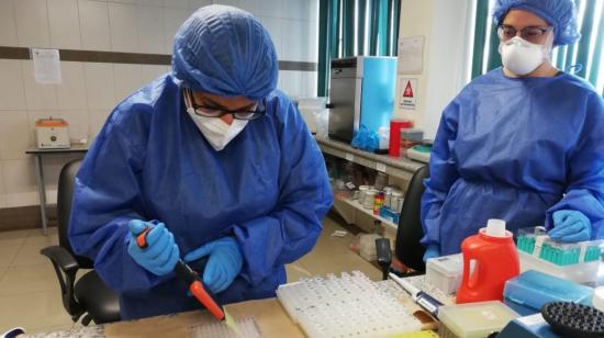 El equipo de la Universidad Central en el laboratorio estudiando la inmunidad contra el Covid-19. 