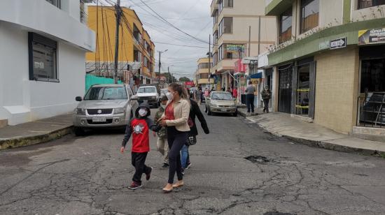 Habitantes de la parroquia rural de Conocoto, el 11 de marzo de 2021.