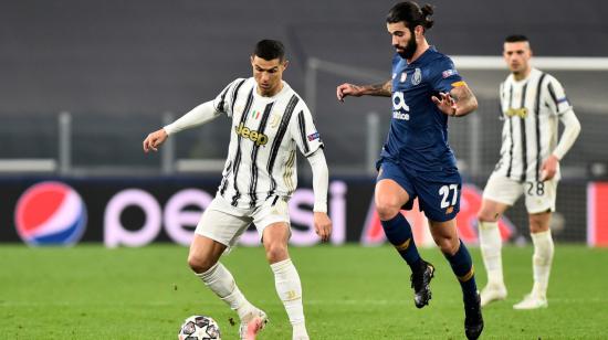 Cristiano Ronaldo, durante el partido ante el Porto por la UEFA Champions League, el martes 9 de marzo de 2021.