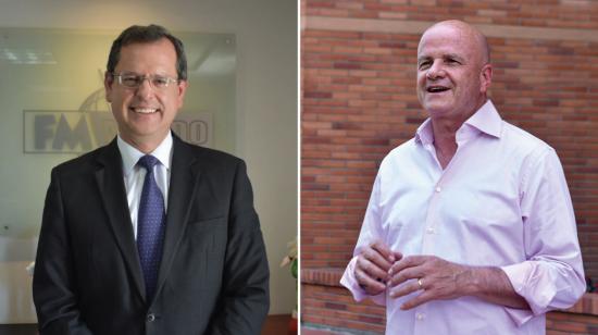 Los candidatos vicepresidenicales Carlos Rabascall, de Unes, y Alfredo Borrero, de Creo.