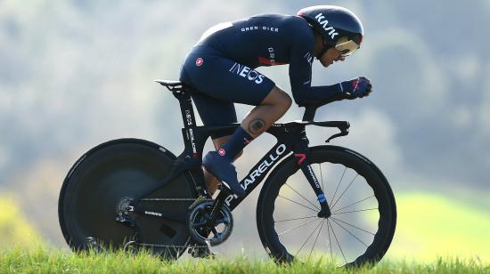 Ricard Carapaz, del Ineos Grenadiers, durante la Etapa 2 de la Volta a Catalunya, el martes 23 de marzo de 2021.