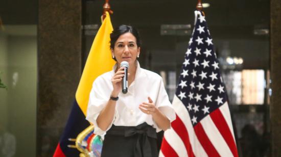 La vicepresidenta María Alejandra Muñoz, el 13 de enero de 2021, en Quito.