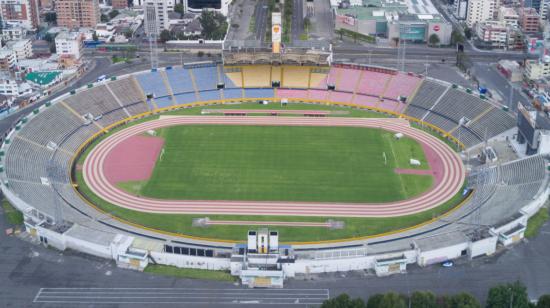 Vista panorámica del estadio Olímpico Atahualpa de Quito. 