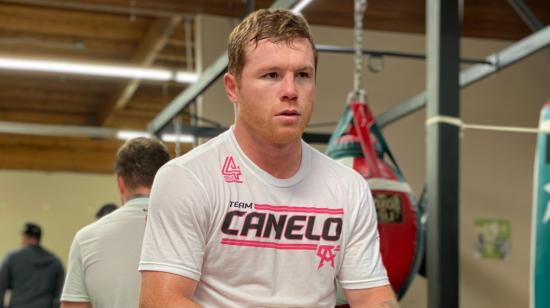 Saúl 'Canelo' Álvarez durante uno de sus entrenamientos, en marzo de 2021.