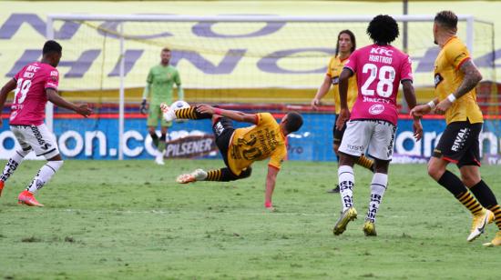 Barcelona e Independiente del Valle igualaron a dos goles en el partido jugado en el estadio Monumental, el sábado 3 de abril de 2021. 