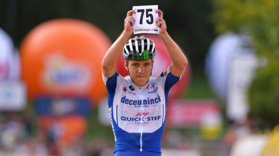 El ciclista Remco Evenepoel, luego de ganar el Tour de Polonia, en agosto de 2020.