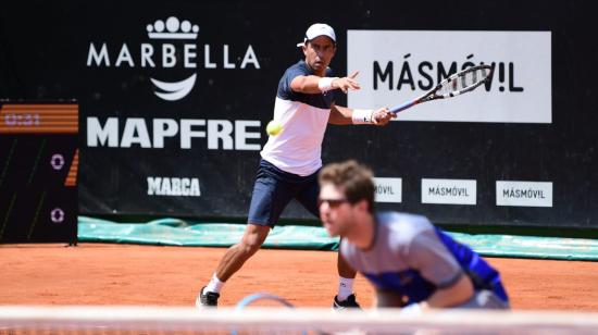 Gonzalo Escobar y Ariel Behar en las semifinales del ATP 250 de Marbella, el sábado 10 de abril de 2021.