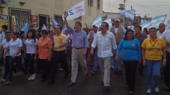 Guillermo Lasso empezó su camino a Carondelet hace 10 años, también de la mano del PSC. Recorrido junto con el entonces alcalde de Guayaquil, Jaime Nebot, el 30 de noviembre de 2012.