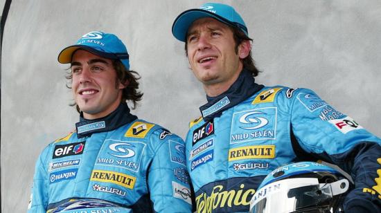 Fernando Alonso y Jarno Trulli fueron compañeros en Renault entre 2003 y 2004.