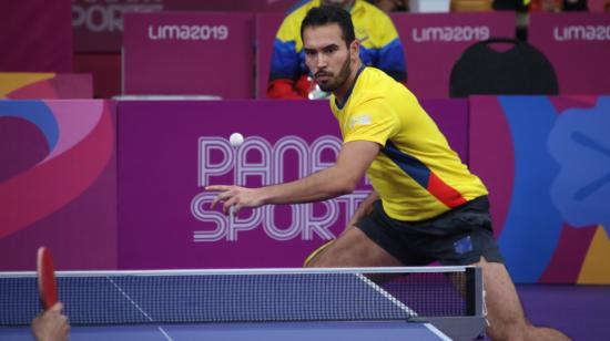 El microtenista Alberto Miño durante su participación en los Juegos Panamericanos de Lima, Perú en 2019.