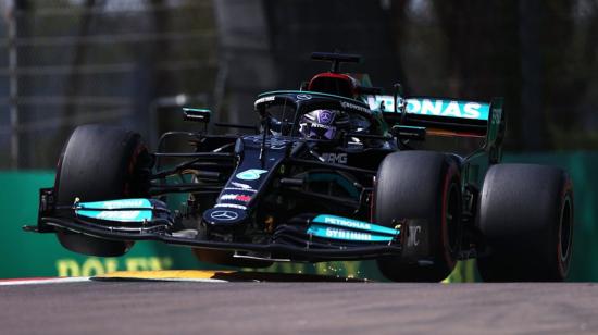 Lewis Hamilton, durante la clasificación del Gran Premio de Italia, el sábado 17 de abril de 2021.