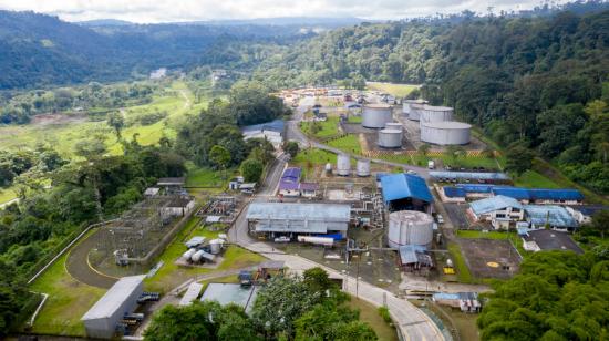 Una vista panorámica de la terminal Santo Domingo, en julio de 2020. Este es uno de los activos de Petroecuador asegurado por Sucre.