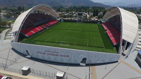 Vista del estadio Municipal Nicolás Chahuán Nazar, en La Calera, Chile.