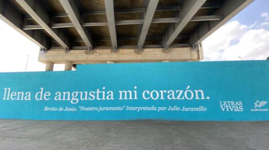 Uno de los murales pintados bajo un contrato del Municipio de Guayaquil, investigado por la Fiscalía General del Estado. 