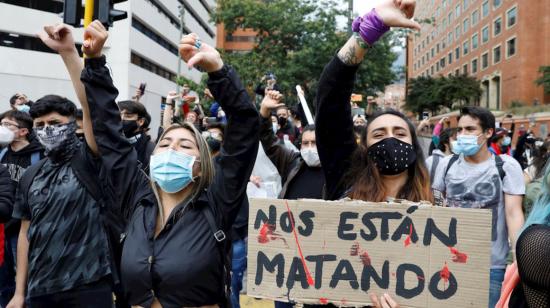 Los estudiantes se sumaron a las protestas en contra del Gobierno de Iván Duque. Bogotá, 4 de mayo de 2021.