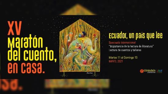 Afiche de la edición número 15 de la Maratón del Cuento.