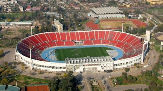 Vista panorámica del estadio Nacional de Santiago, en Chile.
