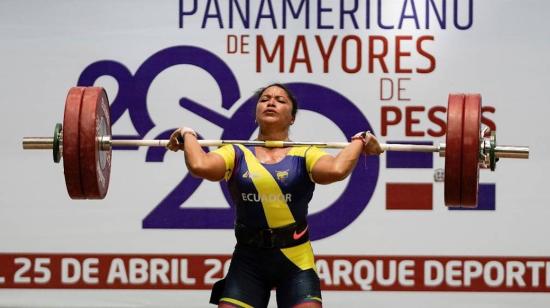 Alexandra Escobar, durante su participación en el Campeonato Sudamericano en Cali, el 12 de mayo de 2021.