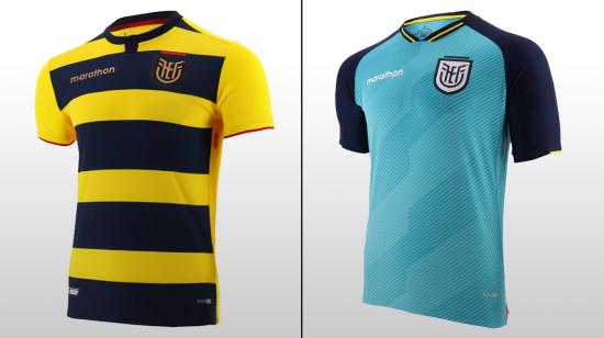 Las nuevas camisetas que la selección ecuatoriana usará en la Copa América 2021. 