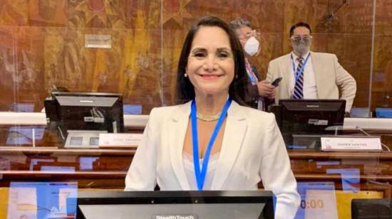 La asambleísta independiente Amada Ortiz, en el Pleno de la Asamblea.