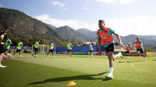 Los seleccionados brasileños en el entrenamiento del sábado 29 de mayo.