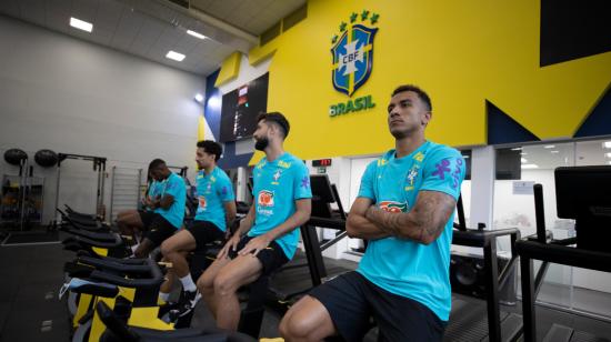 Los seleccionados brasileños en el entrenamiento del jueves 27 de mayo.