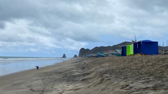 Imagen de la playa de San Lorenzo, Manabí, en noviembre de 2020.  