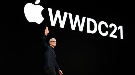Tim Cook, CEO de Apple, durante el WWDC, el 7 de junio de 2021.
