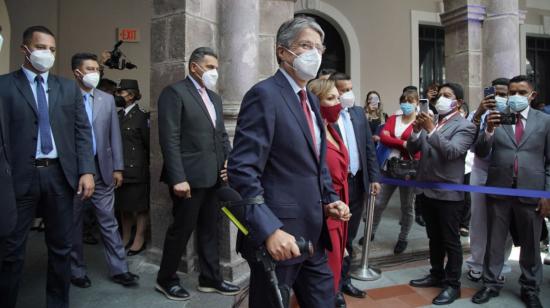 Guillermo Lasso, presidente electo, en el evento entrega de credenciales por parte del CNE. Quito, 19 de mayo de 2021.