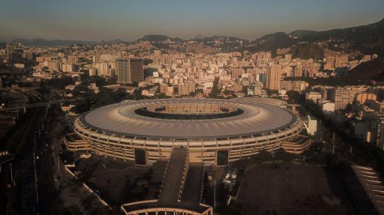 Vista aérea del estadio Maracaná, en Río de Janeiro (Brasil), el 2 de junio de 2020.