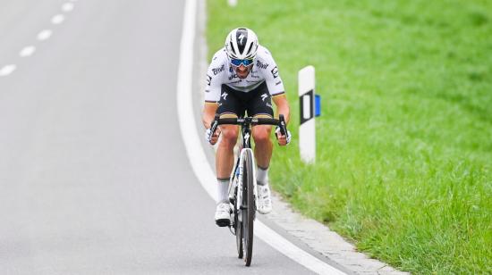 Julian Alaphilippe, del Deceunick-Quick-Step, durante la tercera etapa del Tour de Suiza, el martes 8 de junio de 2021.